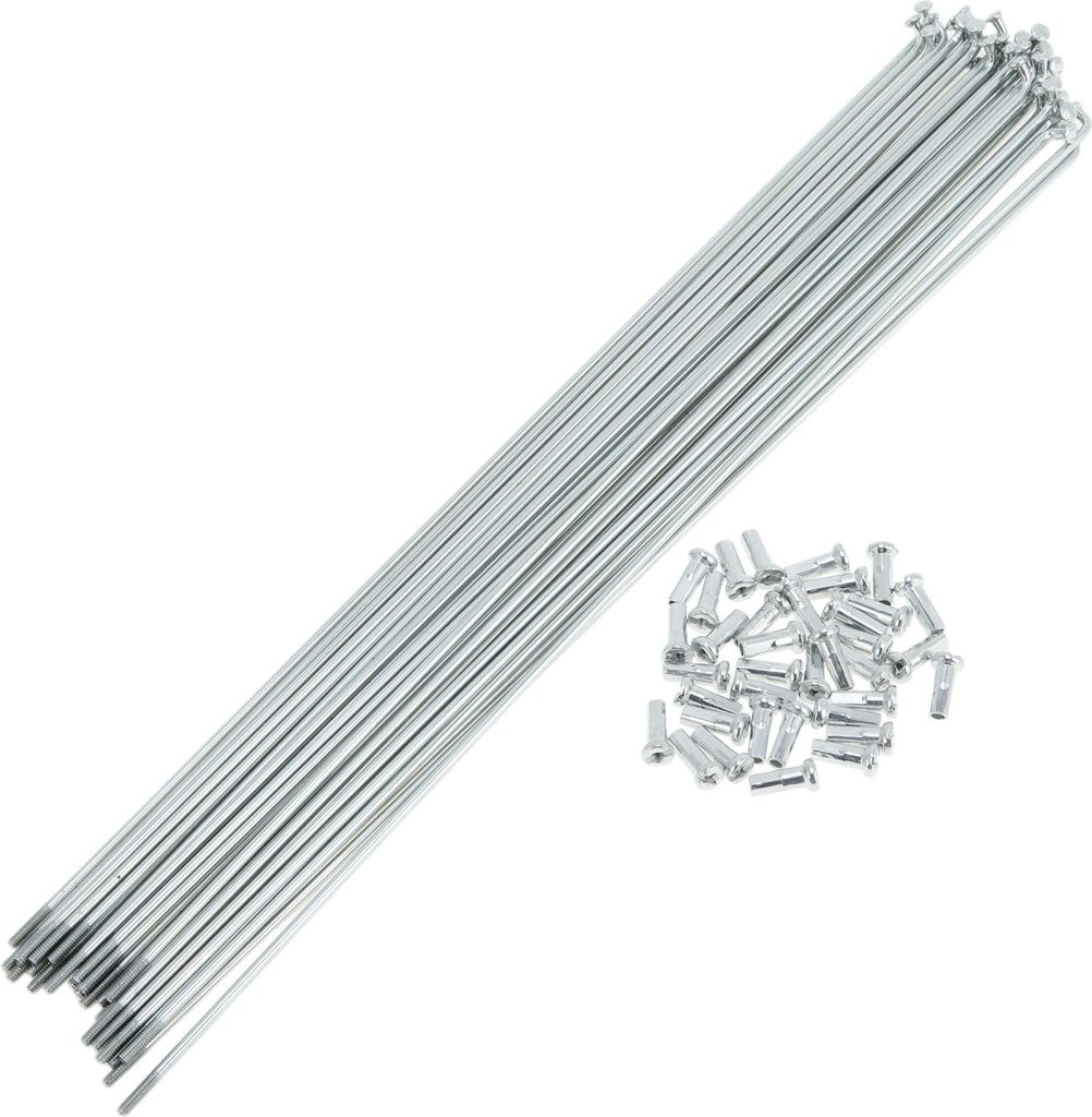 36 Set 14G Fahrradspeichen 251mm Fahrradrad Speichen Verzinkter Kohlenstoffstahl Silberton
