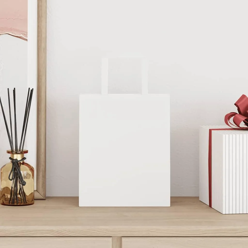 vidaXL Sacchetti di Carta 250 pz con Manici Bianchi 18x8x22 cm Shop