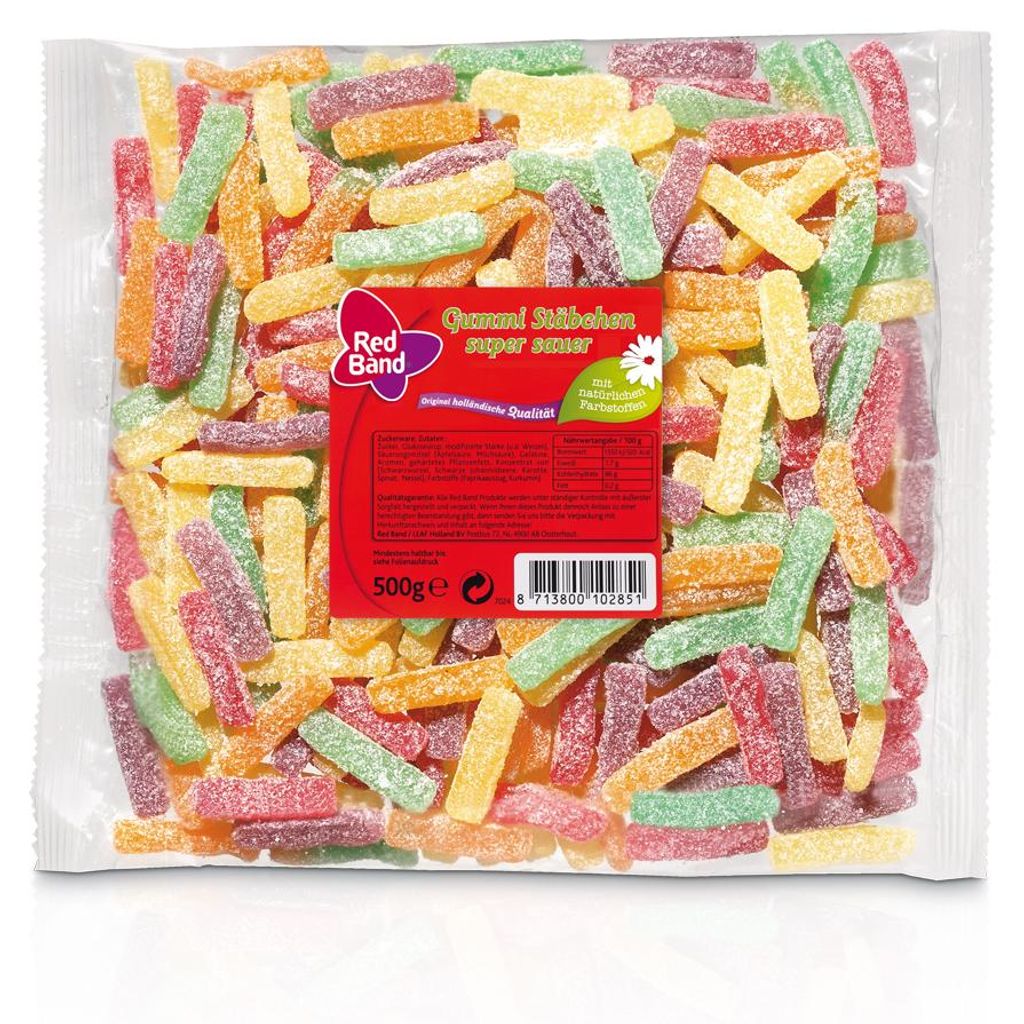 Bastoncini gommosi colorati Red Band zuccherati e super Immagine del prodotto 