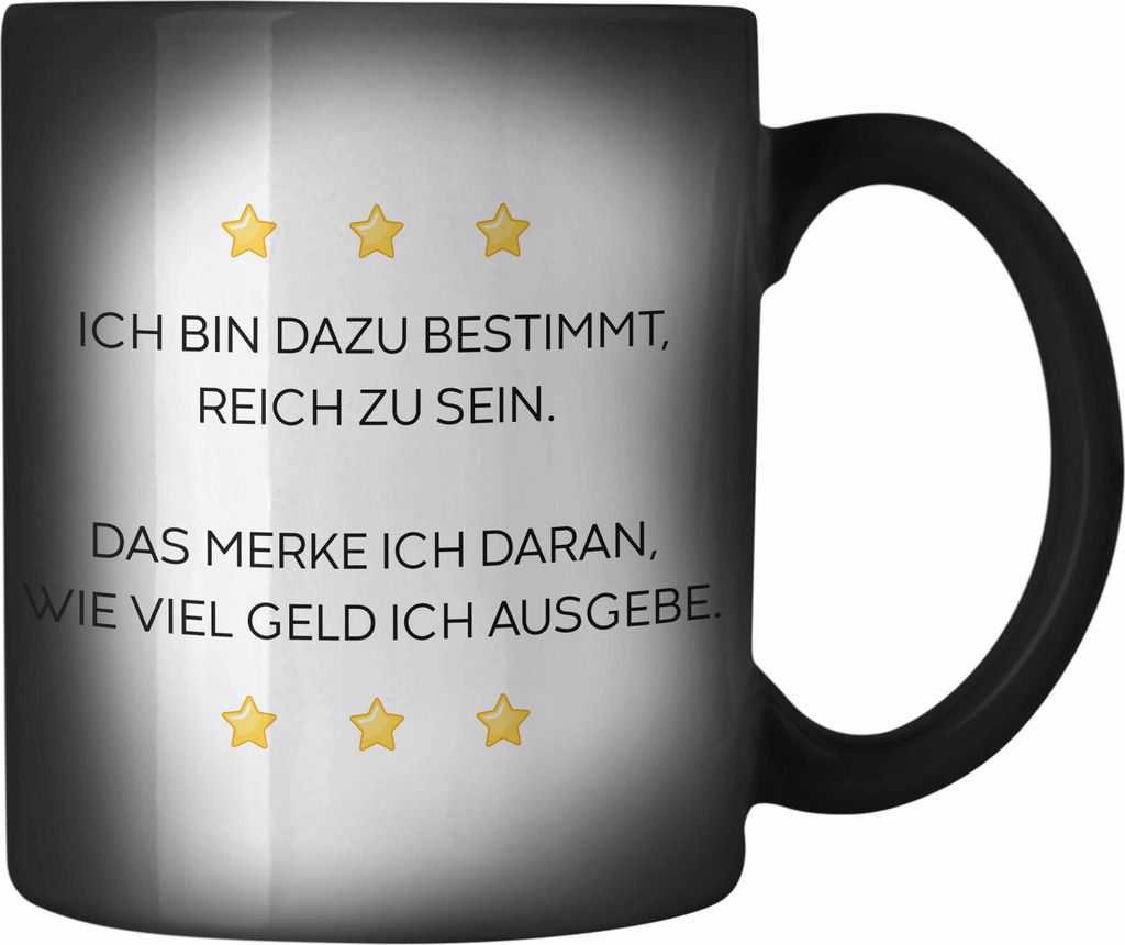 Trendation - Lustige Farbwechsel Zauber-Tasse mit Spruch für Frauen Männer Arbeit Büro Lustig Farbwechsel Zauber-Tassen Becher mit Sprüchen Kol...