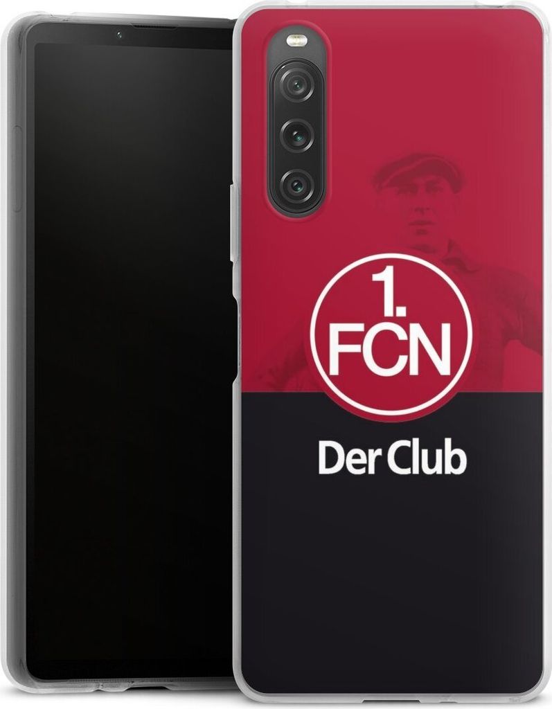 DeinDesign Handyhülle für Sony Xperia 10 V Silikon Hülle Case Smartphone Schutzhülle 1. FC Nürnberg Der Club Offizielles Lizenzprodukt