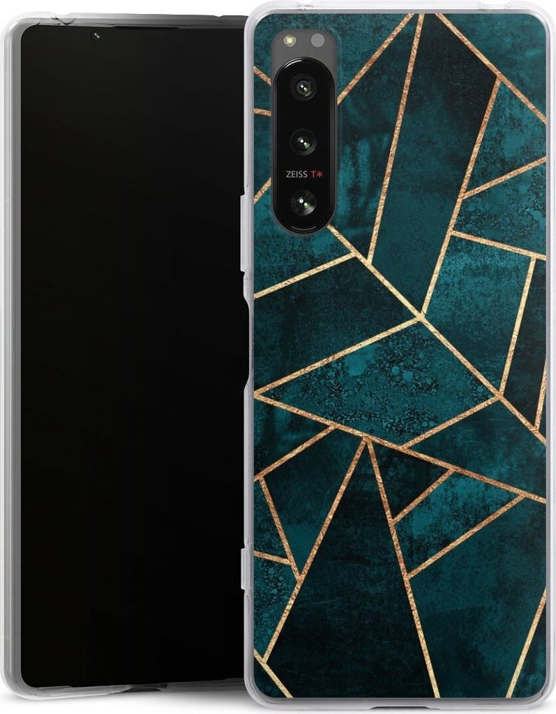DeinDesign Handyhülle für Sony Xperia 5 IV Silikon Hülle Case Smartphone Schutzhülle Elisabeth Fredriksson Gold & Kupfer Stein