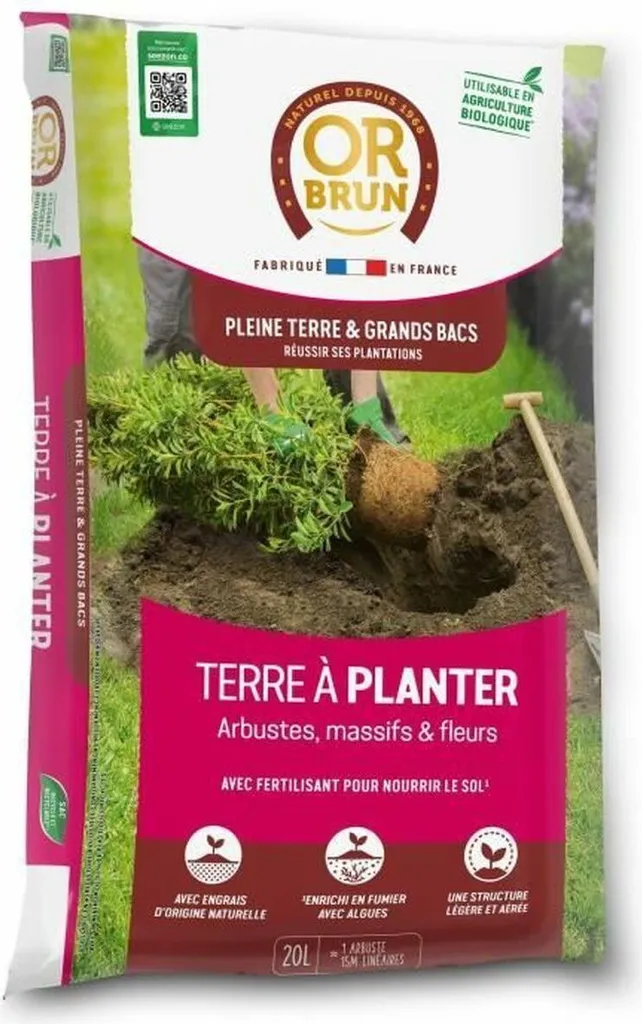Terreau de rempotage pour bacs et pots en intérieur ou sur balcon 20 L