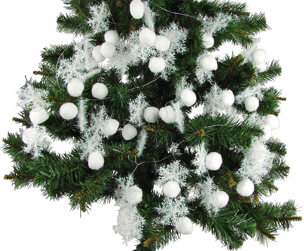 Set de décoration de Noël 72 pcs. blanc Décoration d'arbre Image du produit 