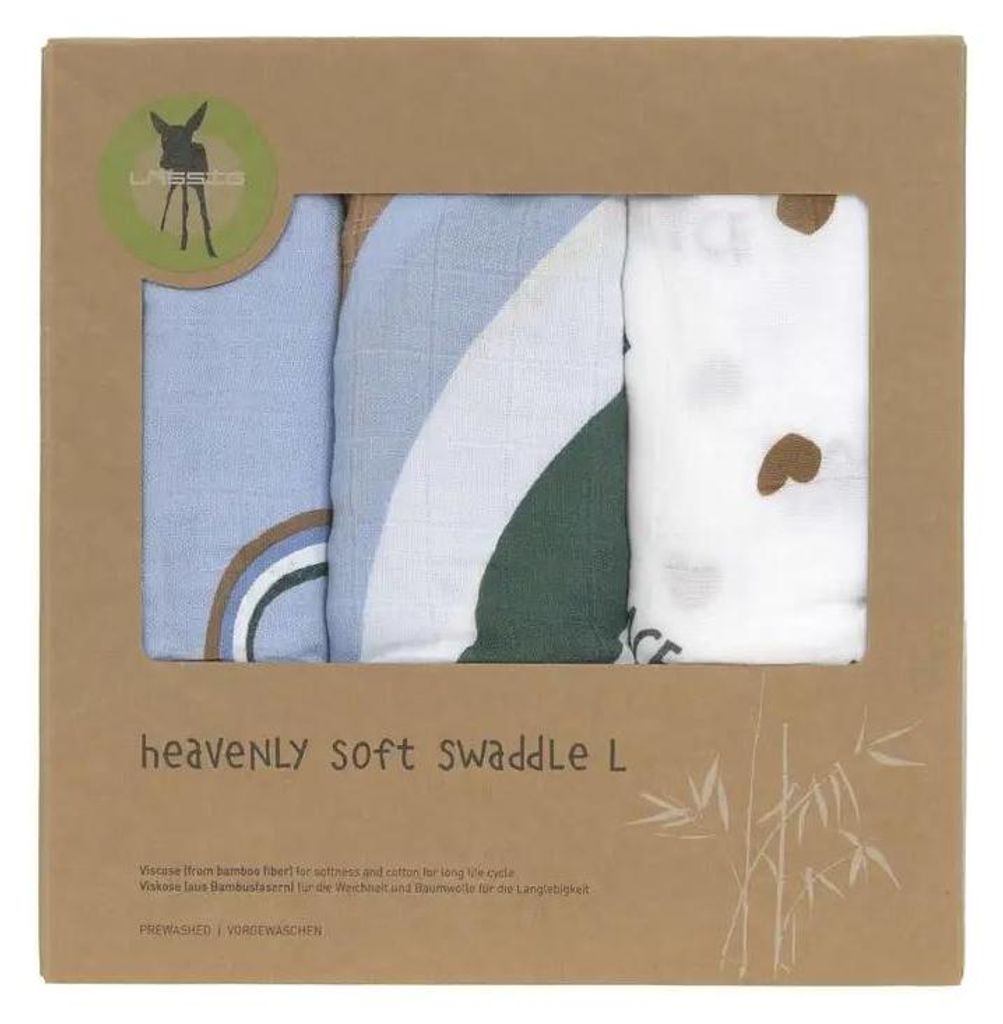 Lässig Heavenly soft Swaddle L Happy Rascals sky blue