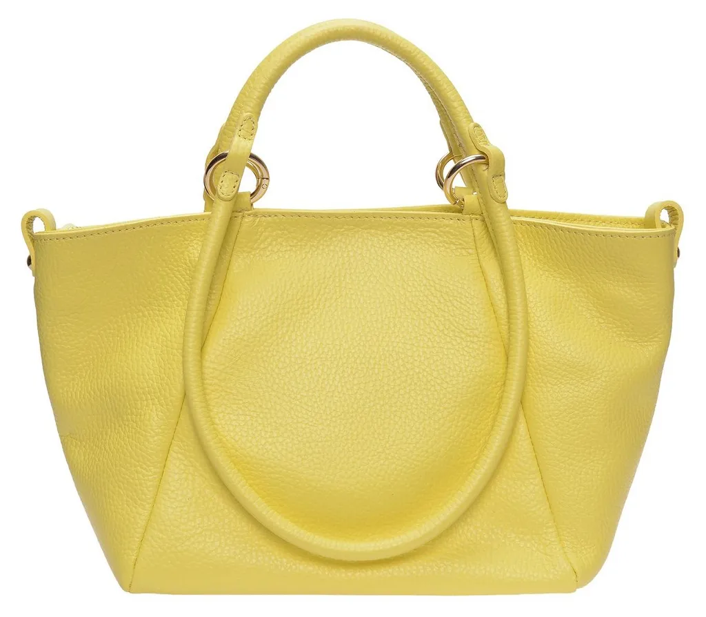 Cabas Roberta M RM 151T Giallo Limone en Cuir Italien Premium de Luxe