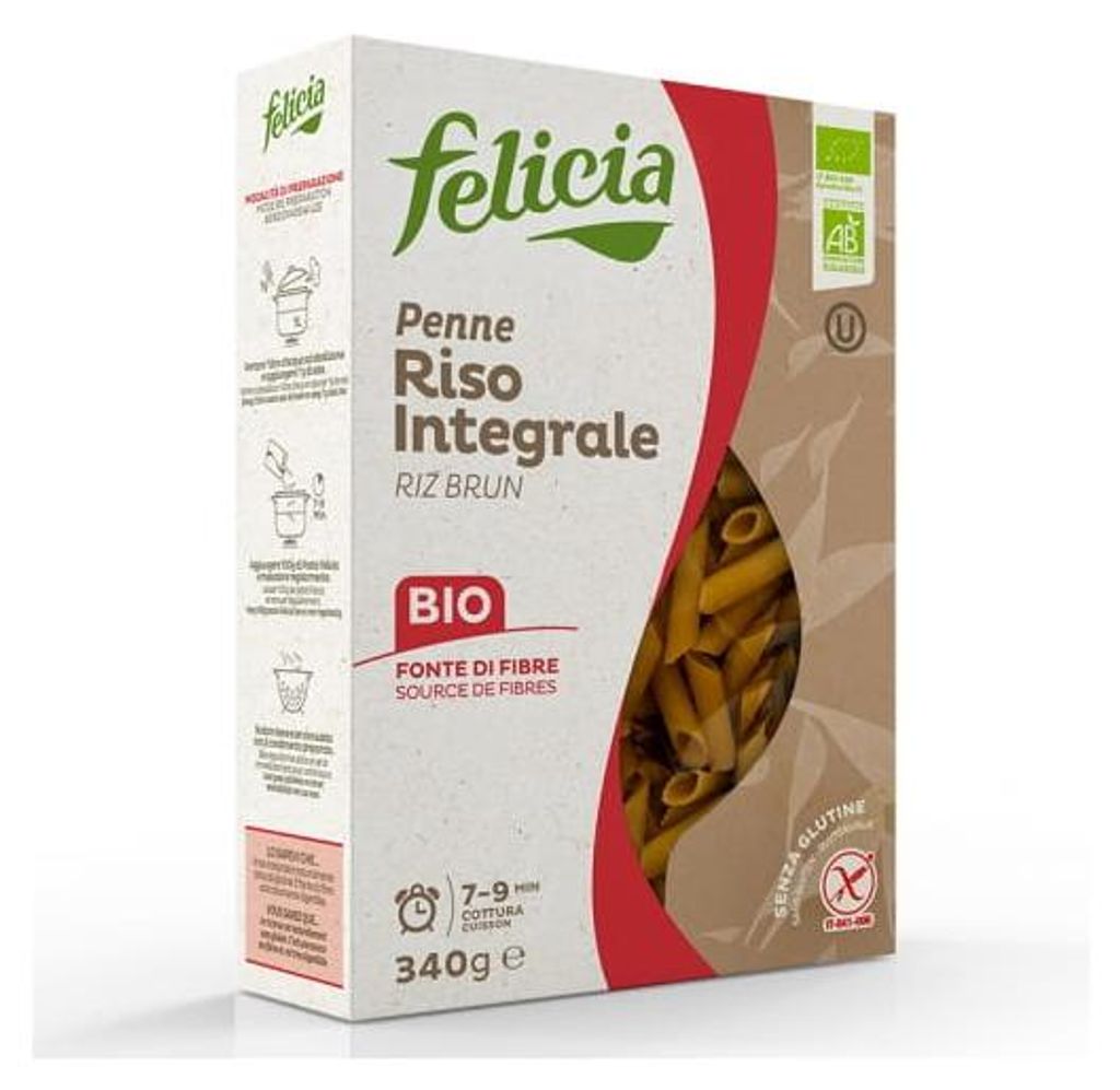 -Reisnudeln, Glutenfrei, Röhrchen, 340 G, Felicia