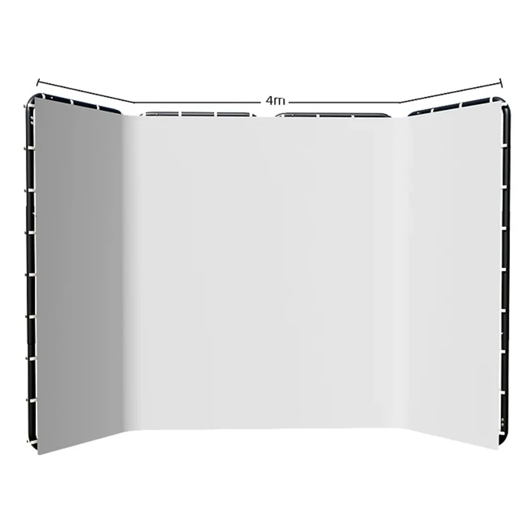 Support de fond réglable avec toile verte 240x400cm blanc pour studio