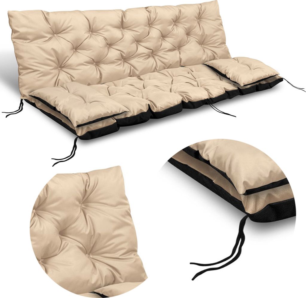 Kissen für Hollywoodschaukel 150x60x50 Sitzkissen Bankkissen Gartenkissen Bankauflage für Gartenbank