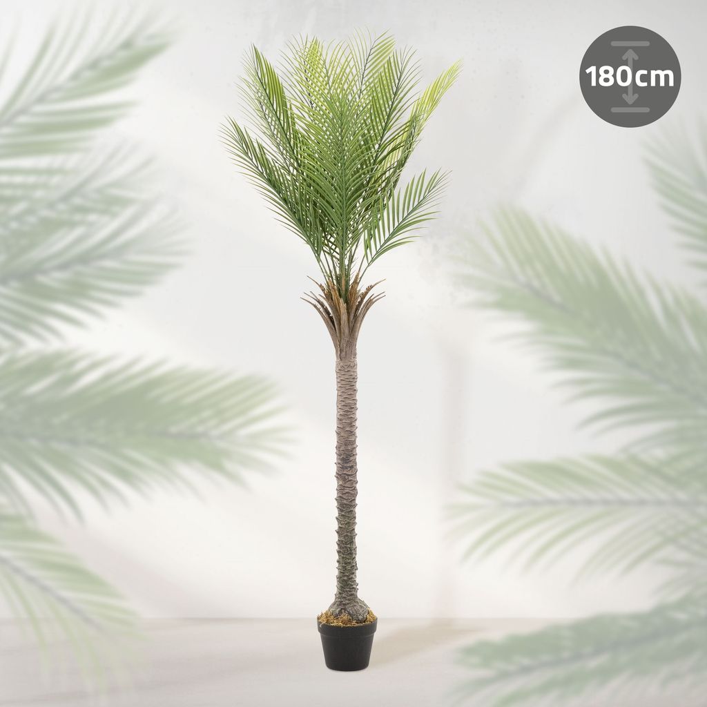 ML-Design Künstliche Palme 180 cm, Tropische Kunstpalme