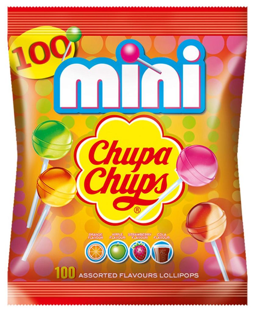 Chupa Chups Mini Lizak Truskawka Jabłko Pomarańcza i Cola Zdjęcie produktu 