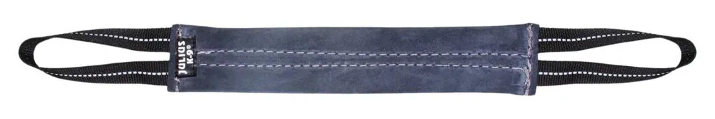Jouet de motivation boudin de dressage en cuir 30 cm à poignées