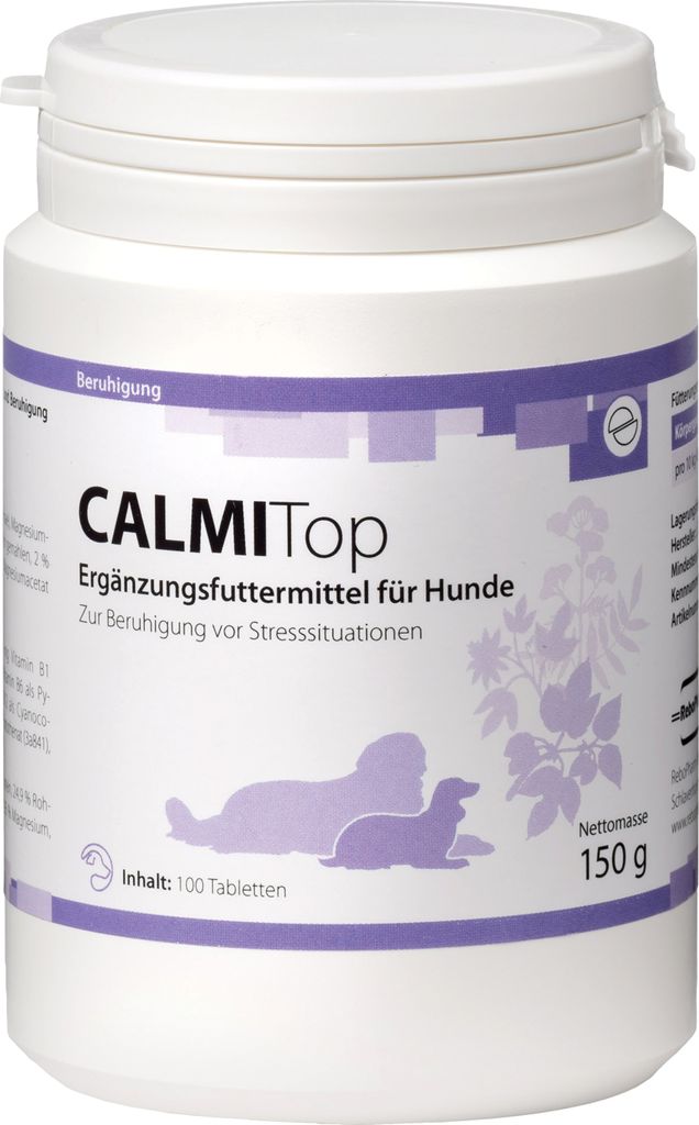 CalmiTop Ergänzungsfuttermittel zur Förderung eines ausgeglichenen und entspannten Verhaltens: Kann natürlich beruhigen mit Tryptophan & Baldrian