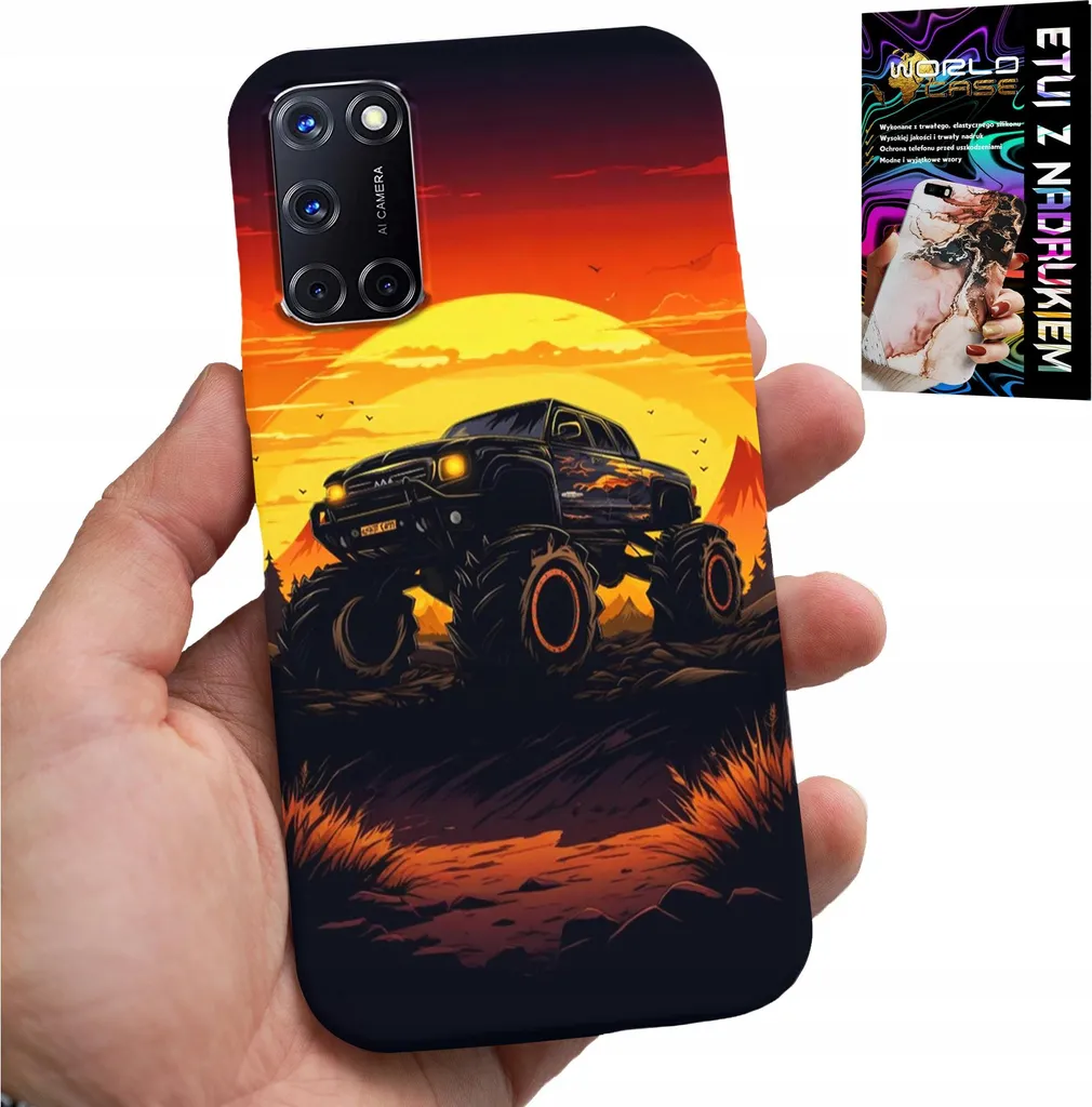 Custodia Per Oppo A52 Con Vetro Temperato - Cover Posteriore Rigida Con Bordo Morbido TPU - Design Cielo Stellato