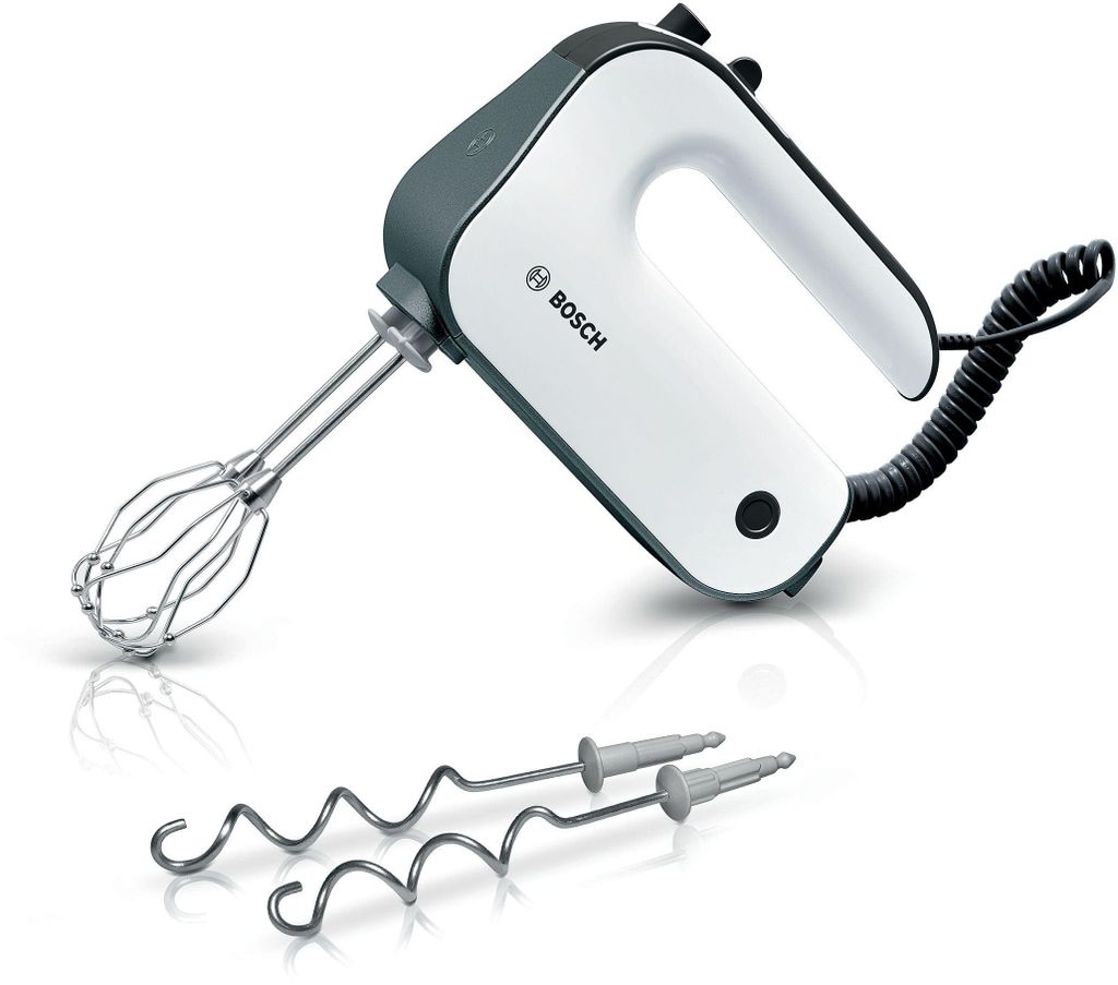 Bosch MFQ49300, Handmixer, zwart, roestvrij staal, wit, Productafbeelding 