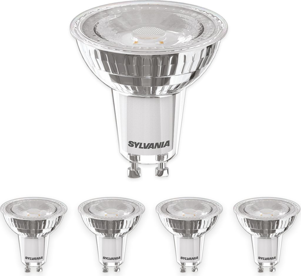 SYLVANIA GU10 LED Warmweiß dimmbar | 5er Pack | 60W Ersatz | 3000K | 450 lm | 36° Abstrahlinkel