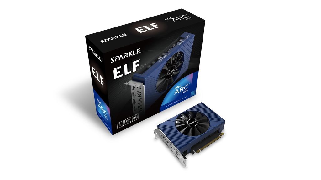 Sparkle Intel Arc A380 ELF 6GB OC GDDR6 VGA Card retail Produktbild 