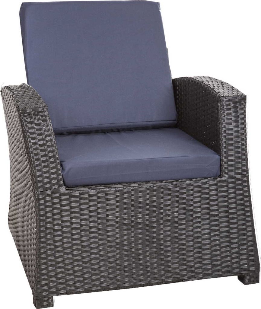 Stuhlkissen 4er set rückenlehne Dunkelblau, Polyrattan-Gartenstuhl Kissen 56x52x7cm, Kissen für Rattan-Sesselkissen, Sitzkissen für Gartenmöbel...