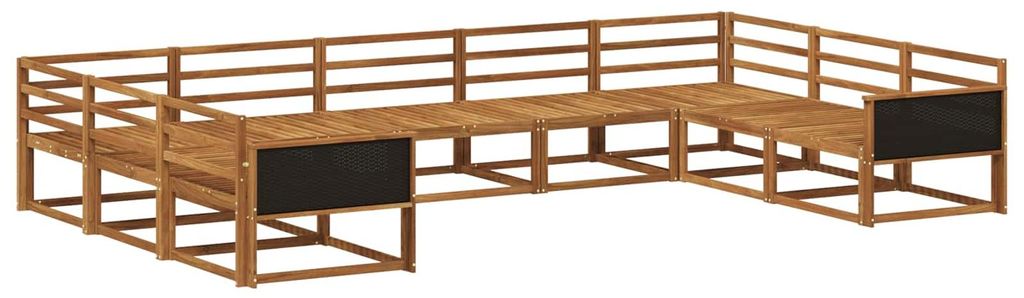 vidaXL Outdoor-Sofagarnitur 9 pcs Natur Massivholz Akazie