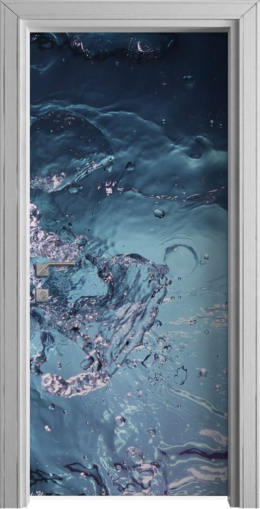 Tür Selbstklebende 90x210 cm Türfolie Türtapete Klebefolie - Blaues Wasser