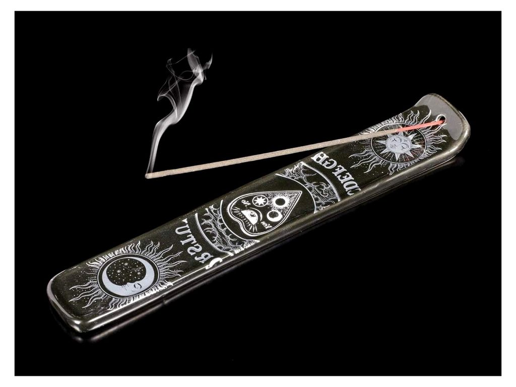 Gothic Räucherstäbchenhalter - Witchboard | Handbemalter Räucherhalter aus Porzellan, L 26 cm