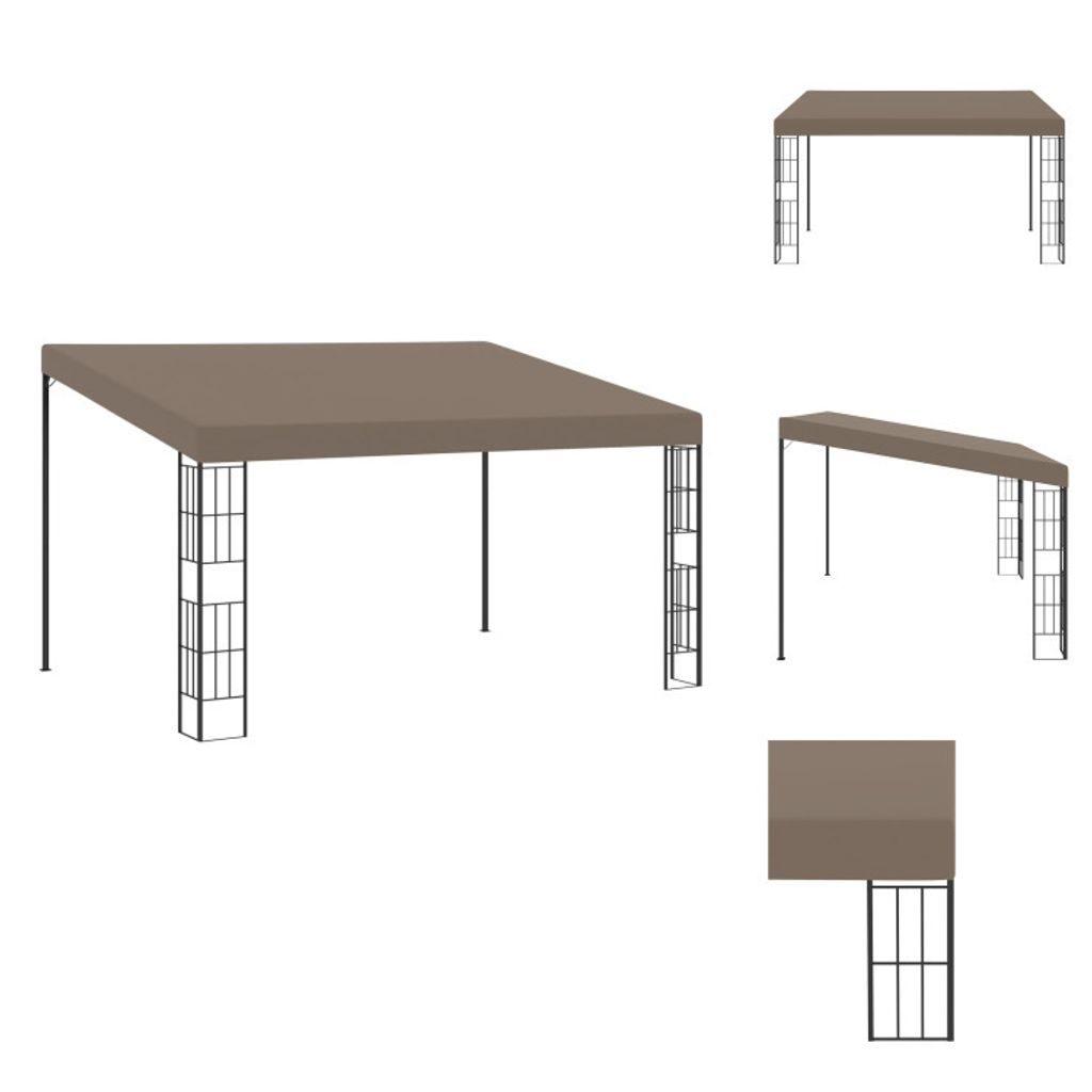 vidaXL Wand-Pavillon 4x3 m Taupe Stoff - Pavillons & Partyzelte