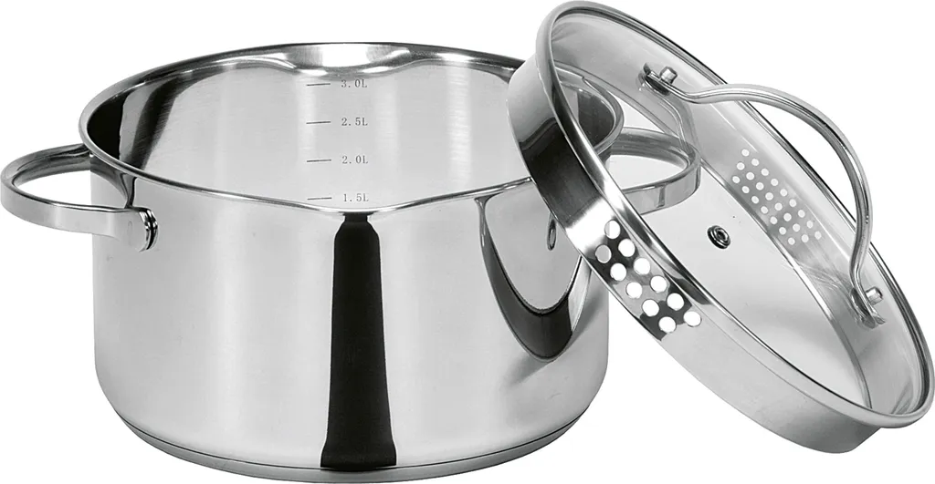 Casseruola 24cm Karl Krüger 5L Inox - Design Funzionale per Induzione
