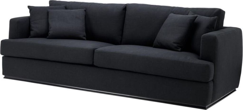 Casa Padrino Luxus Hotel Sofa Schwarz 234 x 103 x H. 86 cm - Limited Edition