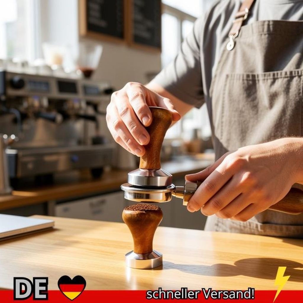51mm 53mm 58mm Espresso Manipulieren Kaffee Barista Auf Flacher Basis