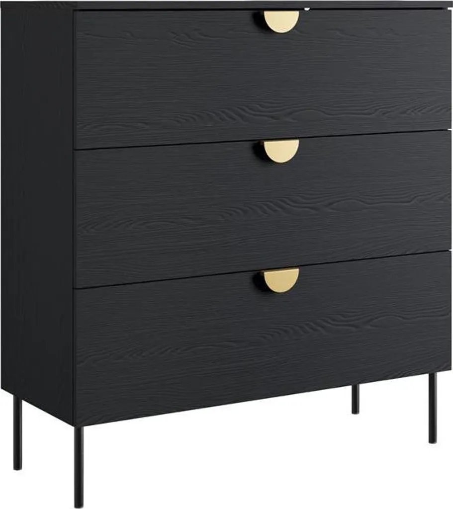 Gagner de la Place : Commode MOSQURA Noir Graphite Compacte et Design