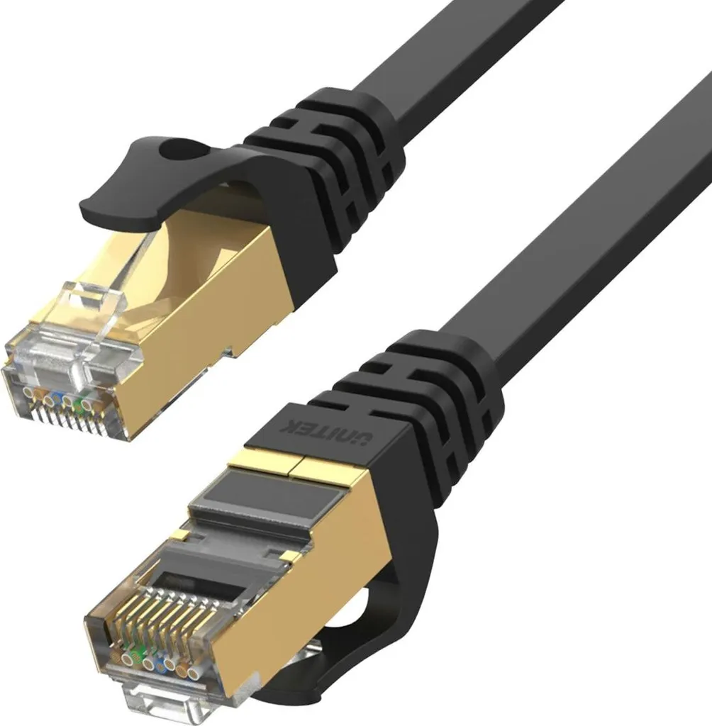 Unitek C1897BK-2M Cavo Ethernet Cat 7 Piatto 2m - Velocità 10Gbps