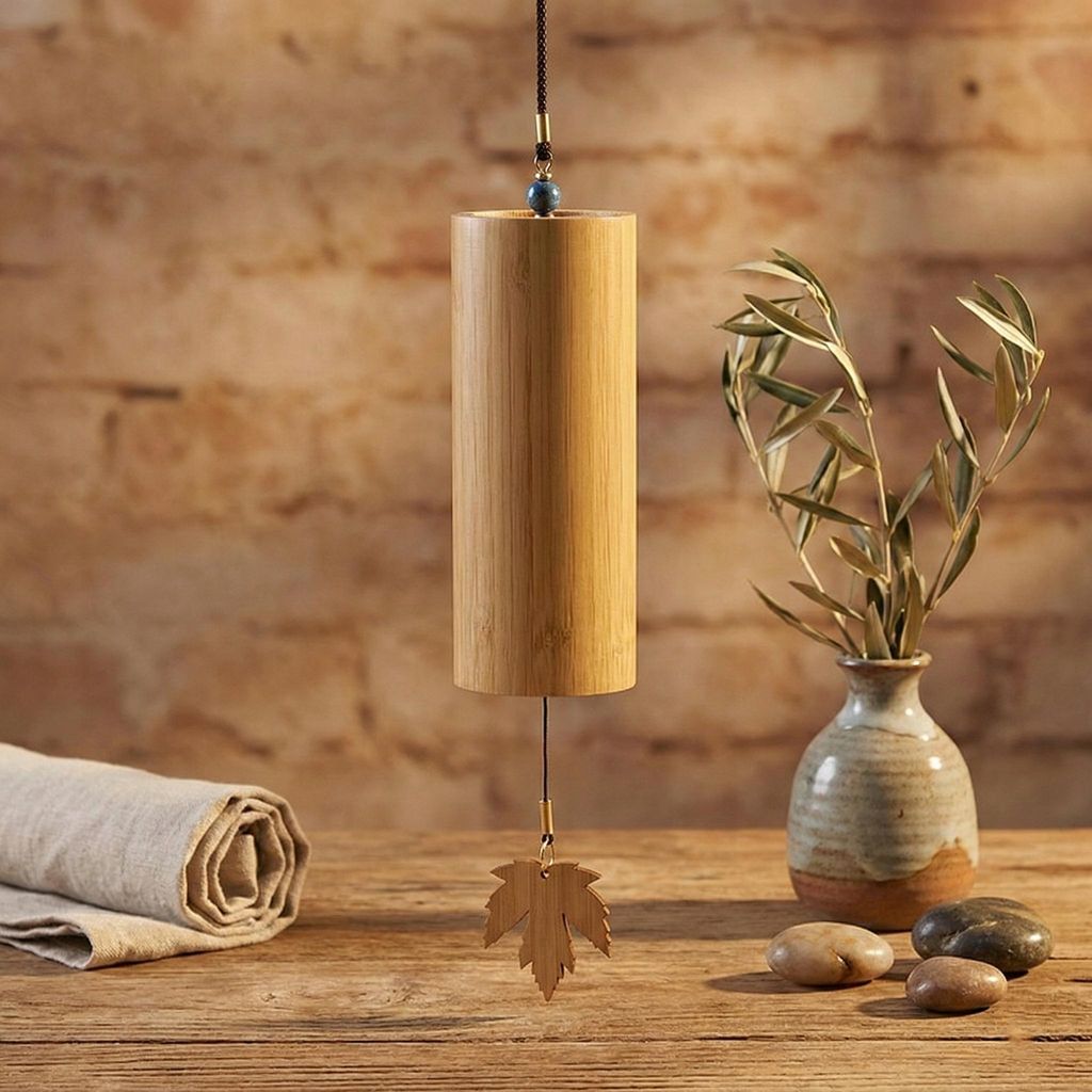 Bambus Windspiel D-Dur | Zen Klangspiel fr Garten &