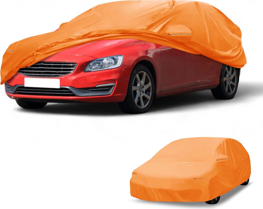 Autoabdeckung Wasserdicht Alle Wetter Automobil Au?en Anti-UV Sonnenregen Schutz Vollabdeckung fš¹r Volvo V60 (est) Aluminiumfolie Baumwolle Oran...