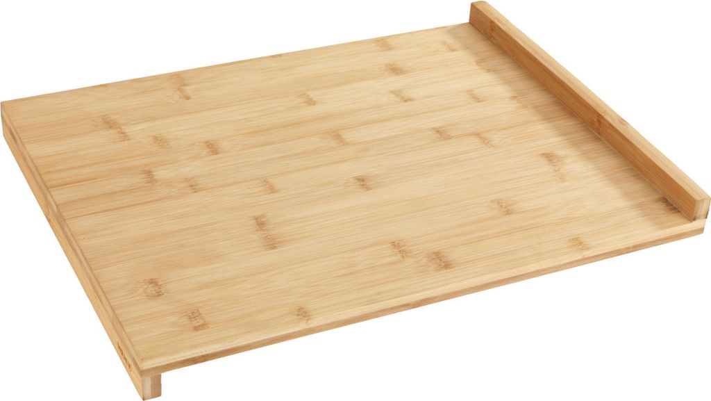 WENKO Schneide Brett mit Anlegekante Bambus 45x35cm Küchen Produktbild 