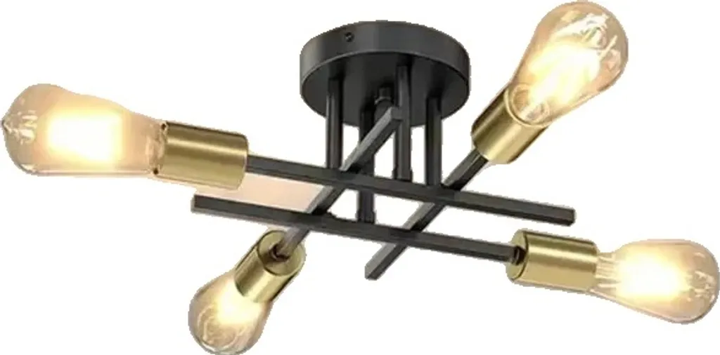 Lampada da Soffitto Vintage Oro 4-6 Luci | Plafoniera Design Retrò - 1