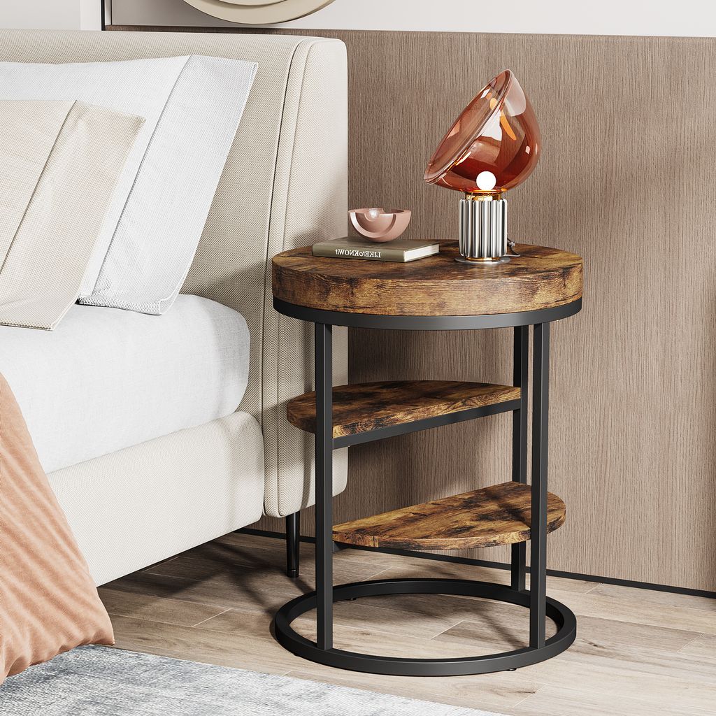 Tribesigns Runder Beistelltisch, Kleiner Holz Beistelltisch Produktbild 8