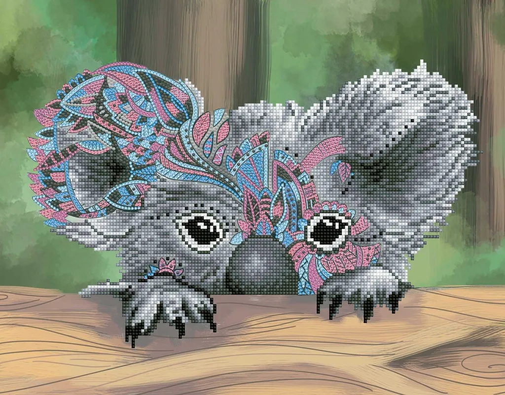 Décoration Originale DIY : Kit Diamond Dotz Koala Multicolore Facile