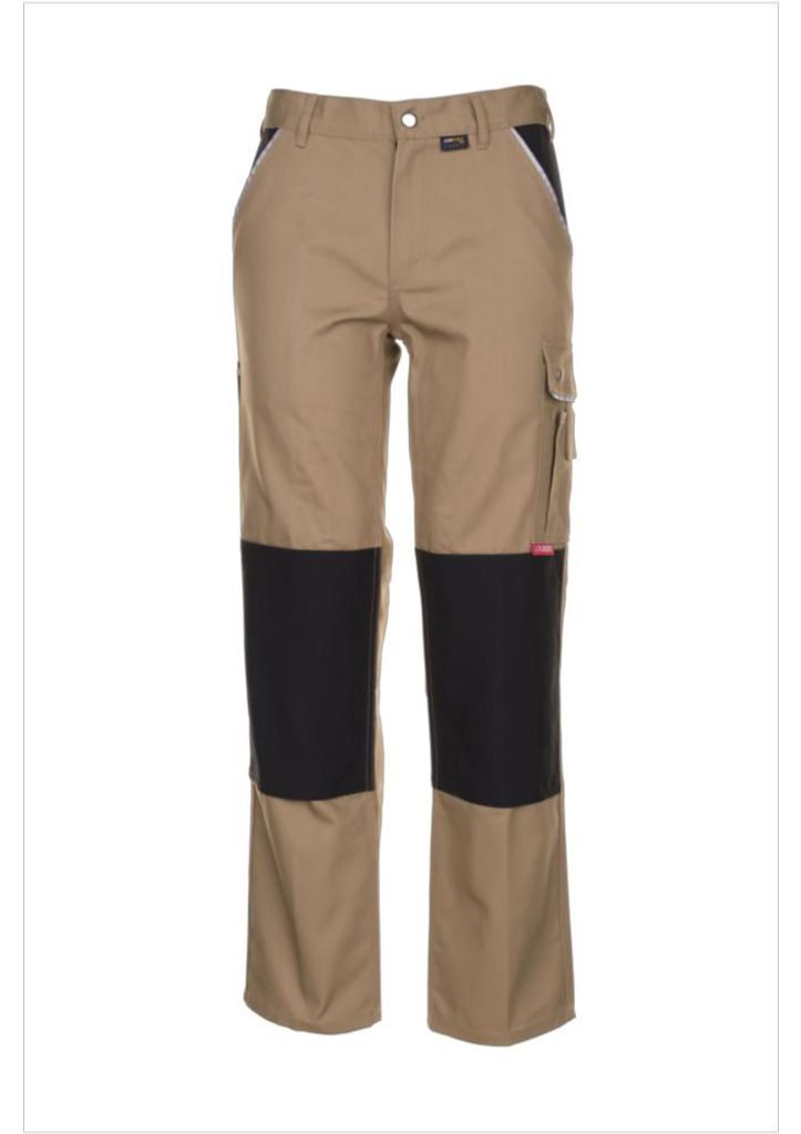 Planam  Canvas 320 Bundhose khaki/schwarz Gr. 52, 2125052 Produktbild 