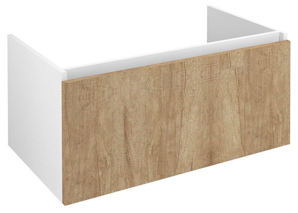 Sapho LOREA Unterschrank 90x44x51,2cm, 1x Schublade, Eiche alabama/weiß matt