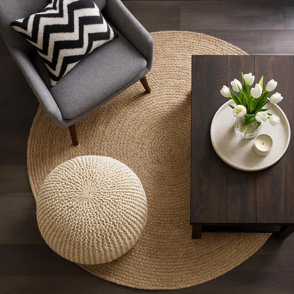 relaxdays Pouf in maglia - 3