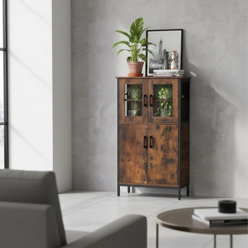 Armoire industrielle - Étagères réglables et conception sécurisée