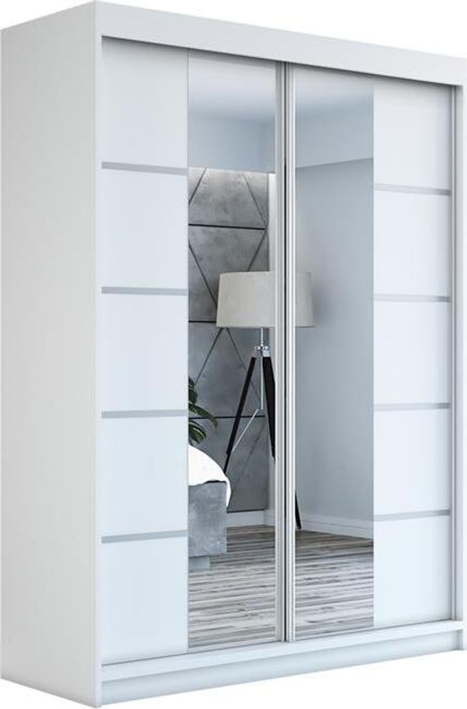 Schwebetürenschrank Kleiderschrank ERA  160 cm Schrank Produktbild 
