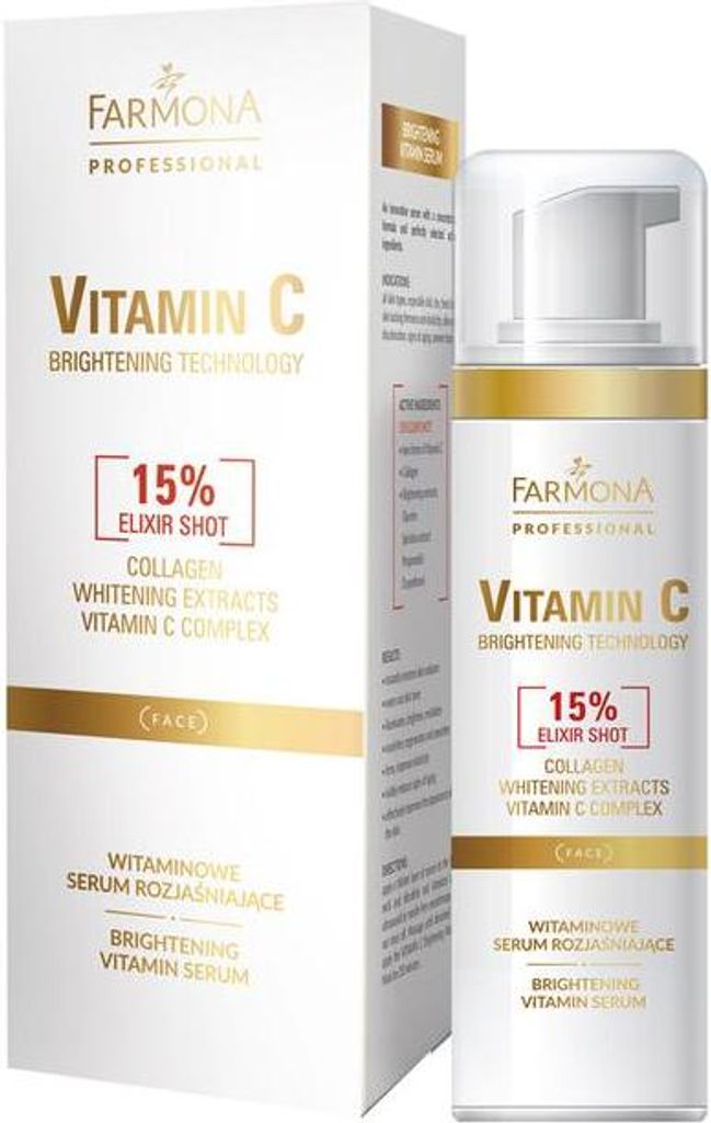 Farmona | Aufhellendes Serum - 50 ml - Mit Vitamin C - Für Jeden Hauttyp - Frischer Zitrusduft