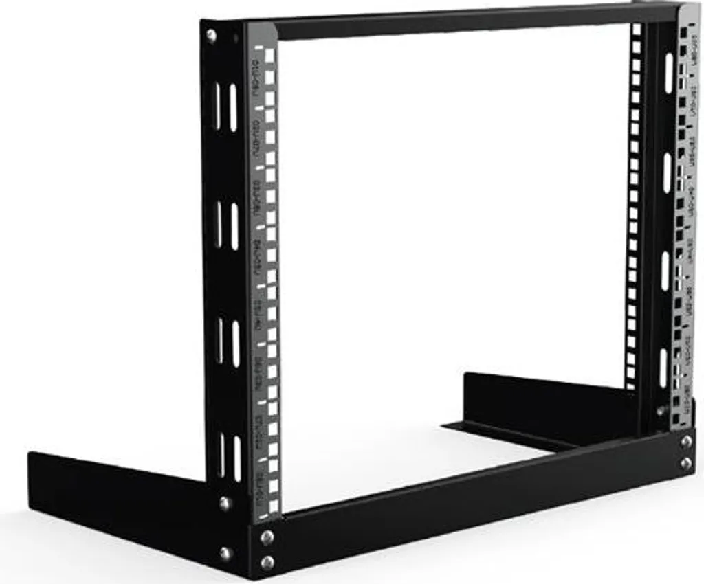 Rack Ouvert 19 pouces 8U Lanview LVR08U63BL Montage Facile Noir 30cm