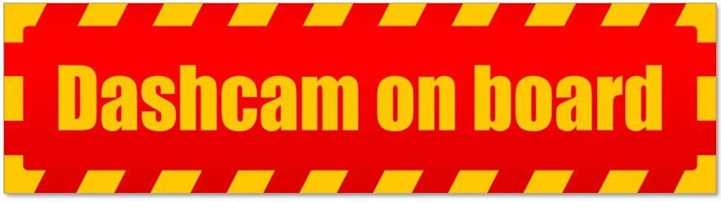 Kiwistar - Autoaufkleber - Rot - 30 x 8 cm - Dashcam on Board gestreift - Hinweis Aufkleber Sticker für Auto, Kfz, Fahrrad, PKW, LKW