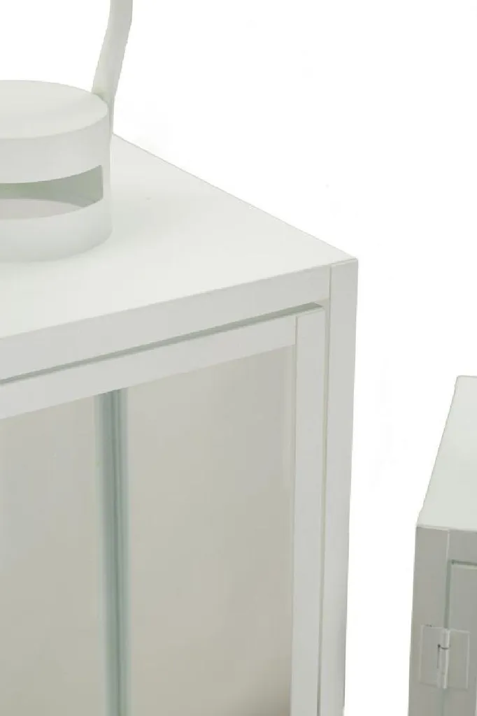 Lanterne Blanche de Table 22cm - Pack de 3 pour Déco Mariage et Fêtes