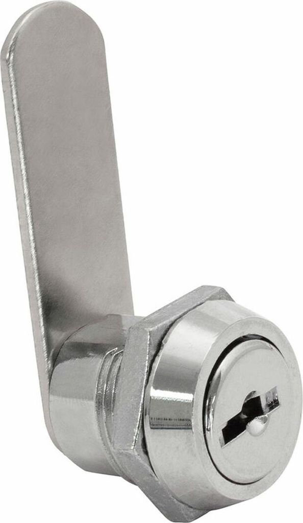 Schloss 111 F. Nickel. Rechte Lasche 45 mm. Mit 2 Schlüsseln. Ifam