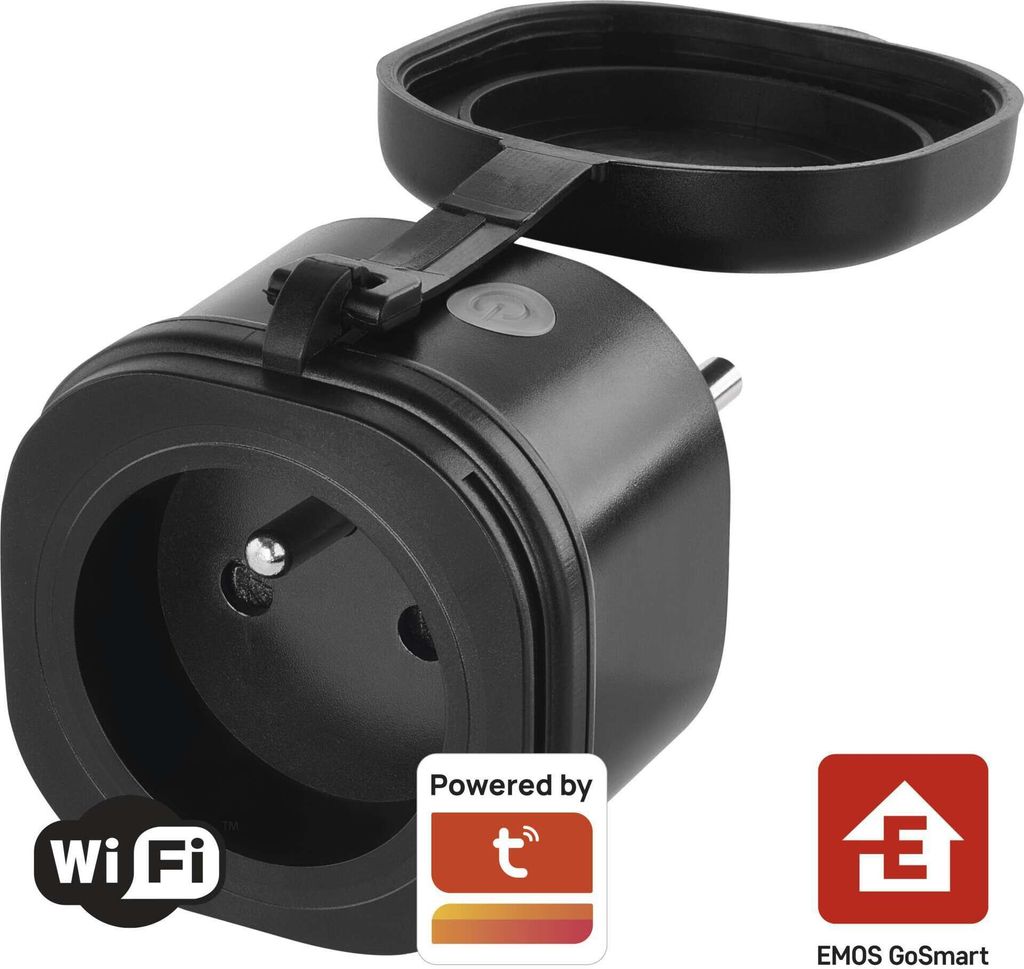 EMOS GoSmart Wifi čierna zásuvka s krytkou IP44 P5552 Obrázok produktu 12