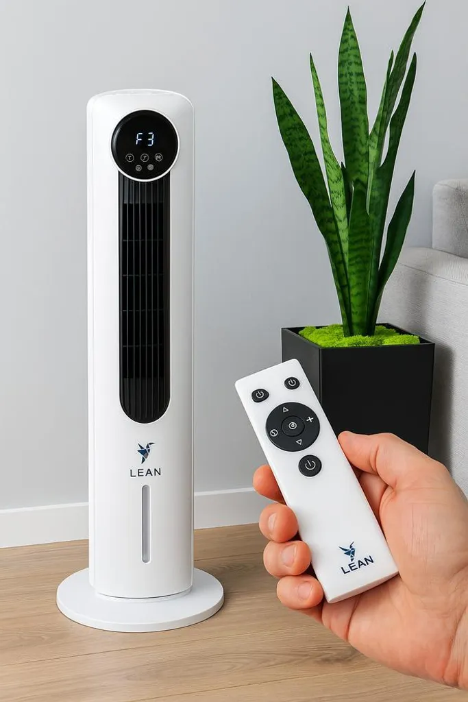 Ventilateur Colonne Oscillant Ioniseur avec Télécommande et Écran LCD