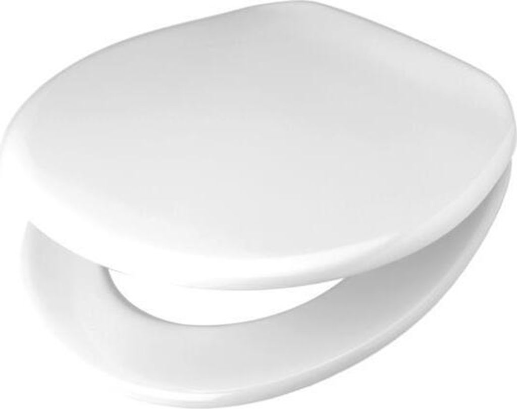 pagette Sedile WC V.I.P. bianco, fissaggio in acciaio inox, Immagine del prodotto 
